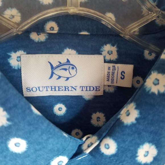 NEW Southern Tide Intercoastal Performance Floral Button Front Shirt Men's Small - Picture 4 of 8